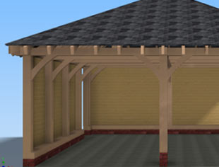 Carvalo wood frame porches